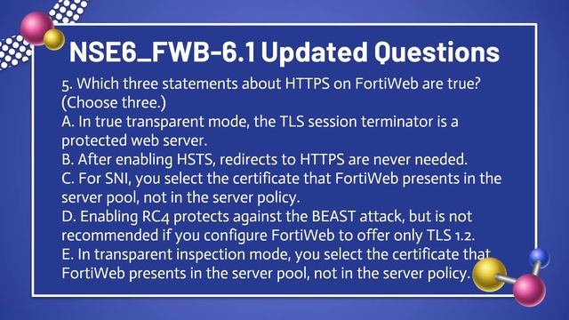 [Retire on Sep.30, 2022] NSE6_FWB-6.1 Fortinet NSE 6 Exam Updated Questions смотреть онлайн