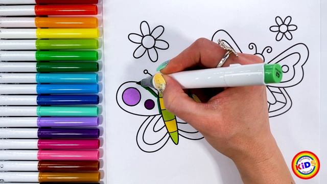 How To Draw Butterflies For Kids Easy Step By Step 🦋Butterfly Drawing And Coloring Page For Kids