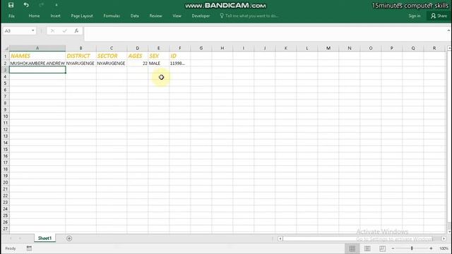 part1 microsoft excell window, data entry & file tab! смотреть онлайн