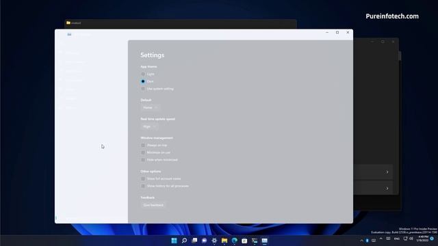 Windows 11: NEW Task Manager with dark mode support смотреть онлайн