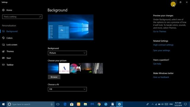 How to Change Desktop Background In WINDOW 10 Pro Education 2019 смотреть онлайн
