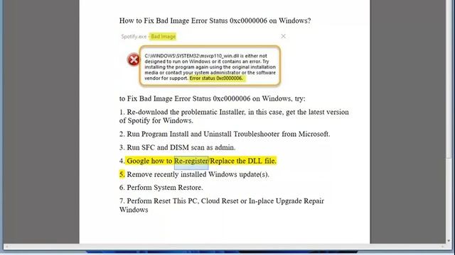 Fix Bad Image Error Status 0xc0000006 on Windows 111/0/8/7/Vista/XP смотреть онлайн
