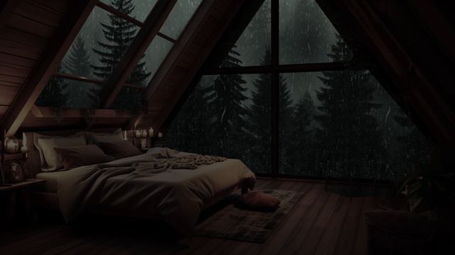 Forest Rain Falling on Window helps Goodbye Stress, Sleep Better - Soothing Rain Sounds for Sleepin смотреть онлайн