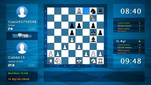 Chess Game Analysis: Caleb615 - Guest43759548 : 1-0 (By ChessFriends.com) смотреть онлайн