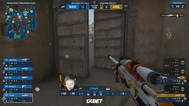 Симпл эйс с авп (S1mple Ace Awp) Турнир IEM Cologne 2021