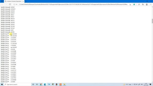 जानिए क्या आपका CPU Windows 11 को Support करेगा या नही | Windows 11 System Requirements CPU List смотреть онлайн