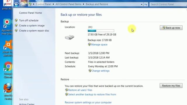 BACKUP AND RESTORE IN WINDOW 7 смотреть онлайн