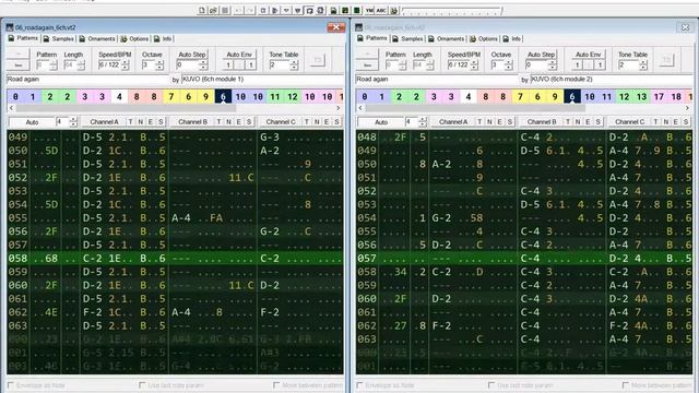 Road again by KUVO / Double YM, 6 channel song. Tracker window capture. смотреть онлайн