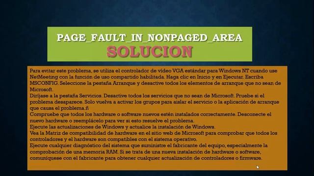 PAGE FAULT IN NOMPAGED AREA смотреть онлайн