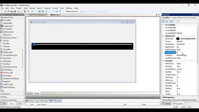 Trackbar - C# Windows Forms Controls смотреть онлайн