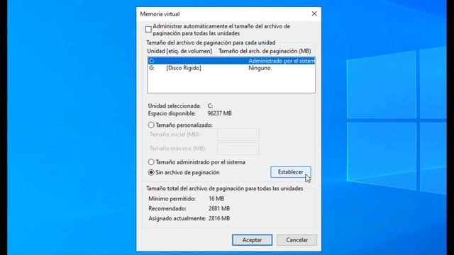 Configurar MEMORIA VIRTUAL Windows 10 ¿Qué es y para que sirve? ▶ OPTIMIZAR Memoria Ram (Parte 2) смотреть онлайн