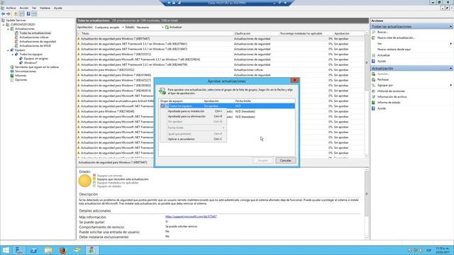 Windows Server 2012 R2 - Aprobar o rechazar actualizaciones en WSUS смотреть онлайн