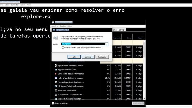 como resolver o erro explore .exe смотреть онлайн