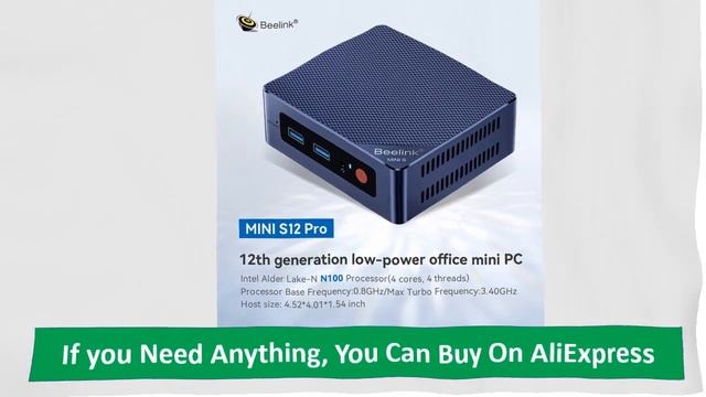 Beelink Mini S Intel 11th Gen N5095 Mini PC N100 S12 Pro DDR4 8GB 128GB SSD Desktop Gaming смотреть онлайн