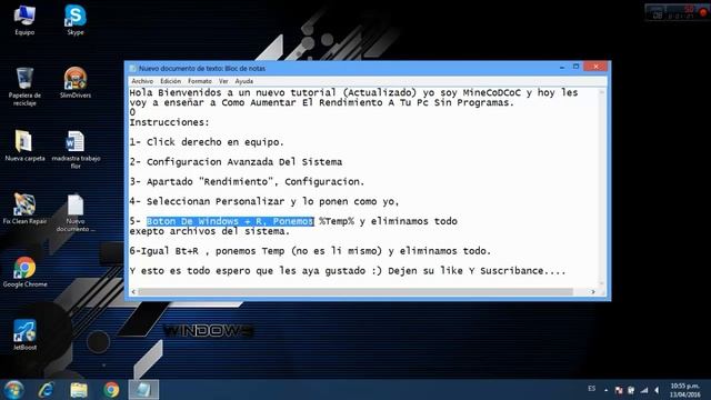 COMO OPTIMIZAR WINDOWS XP/7/8/10 SIN PROGRAMAS - MINECODCOC смотреть онлайн