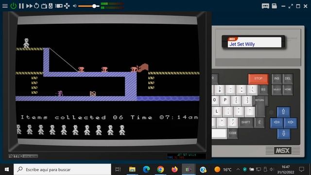 Jet Set Willy - MSX Microsoft - Retro Virtual Machine v2.1.0 Emulator - Test Windows 10 смотреть онлайн