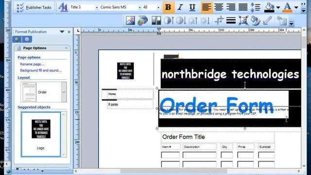 Order form development in Microsoft office publisher смотреть онлайн