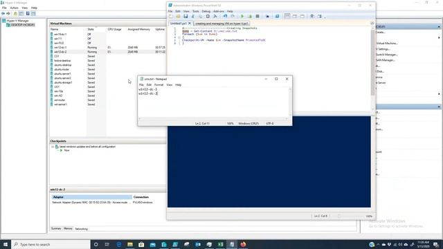 creating a snapshot using powershell in Windows Environment смотреть онлайн