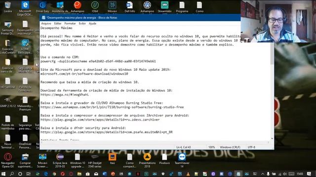 Habilite a função desempenho máximo no Windows 10 смотреть онлайн