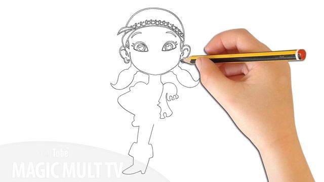 Как нарисовать Иззи из Джейк И Пираты Нетландии How To Draw Izzy Jake and the Never Land Pirates смотреть онлайн