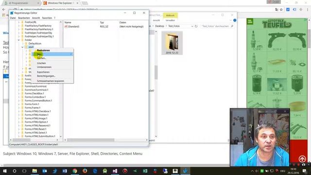 Windows File Explorer: Add a Program to the Context Menue смотреть онлайн