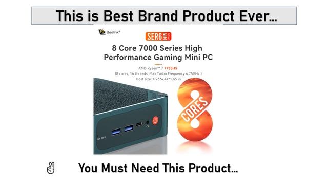 Beelink Ryzen 5 5800H SER5 Pro Mini PC смотреть онлайн