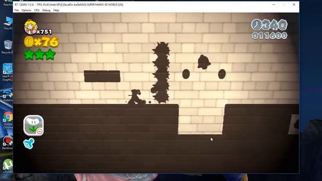CEMU 1 5 5c Mario 3D World Shadow Play Alley INTEL GPU смотреть онлайн