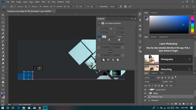 Creative Facebook Cover Design Photoshop Tutorial смотреть онлайн