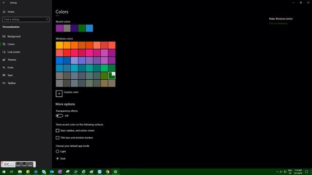 Windows OS color customization смотреть онлайн