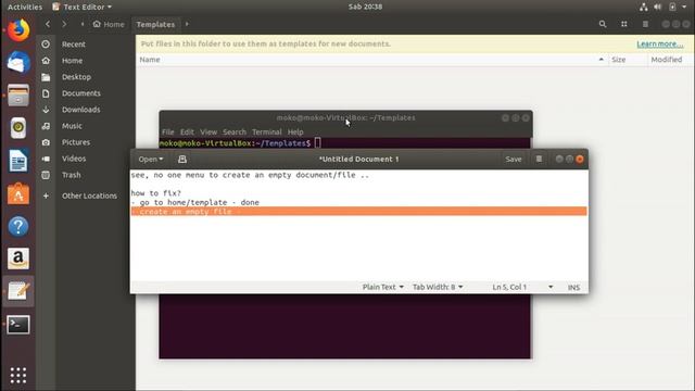 How to solving Ubuntu 18.04 - 'New Document' on right click menu not appear смотреть онлайн