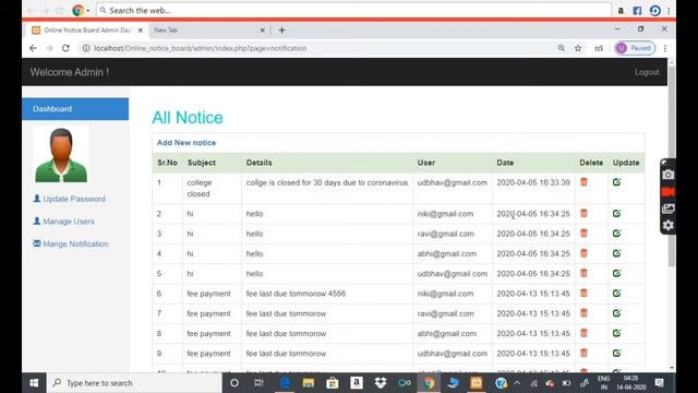 Online Notice Board|DBMS self study смотреть онлайн