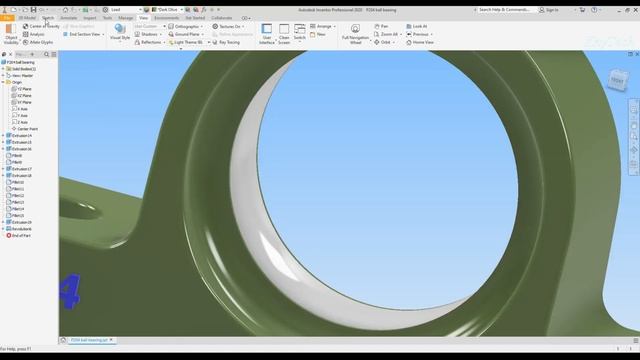 Creating Bearing Unit Autodesk Inventor 2020 смотреть онлайн