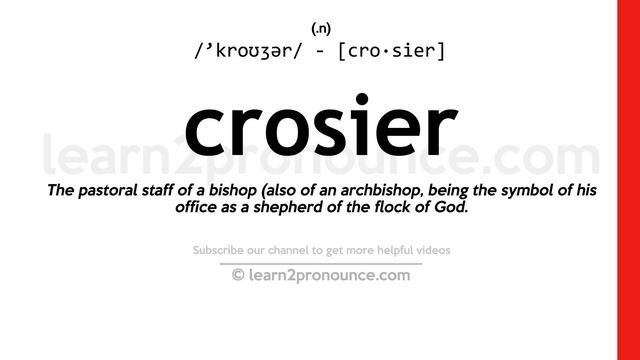 Pronunciation of Crosier | Definition of Crosier смотреть онлайн