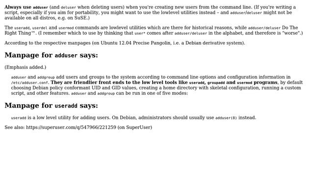 Ubuntu: What is the difference between adduser and useradd? смотреть онлайн