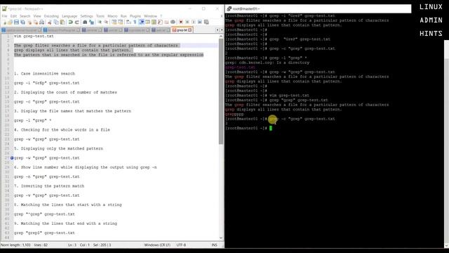 how t use "grep" Command смотреть онлайн