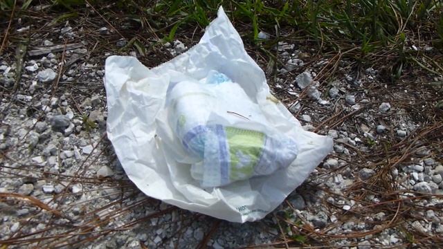 Diaper, thrown out the of the car window... смотреть онлайн