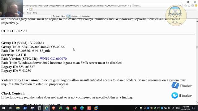 38-Windows Server 2019 Security Technical Implementation Guide Ver 2 Release 2 04/05/2021 Part 8 смотреть онлайн