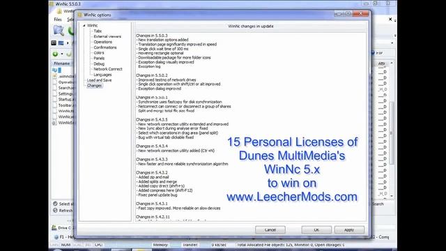 WinNc v5 - Norton Commander filemanager for Windows 7, Vista and XP Licenses on www.LeecherMods.com смотреть онлайн