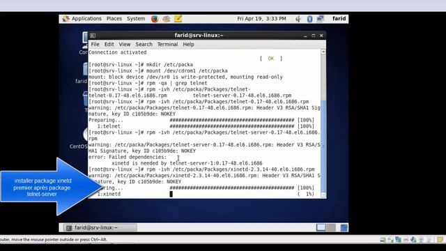 3- Installation et la configuration serveur telnet linux смотреть онлайн