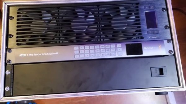 Blackmagic ATEM 1 M/E Production Studio 4k fan noise modification w/ rackmount case & Cloudplate fa