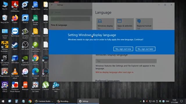 วิธีเปลี่ยนเมนูภาษาไทย Windows 10 (Language Pack Install) смотреть онлайн