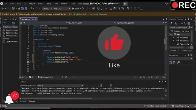 how to display the text in c# | ConsoleAppliction | Console.WriteLine | c# console | visual studio смотреть онлайн