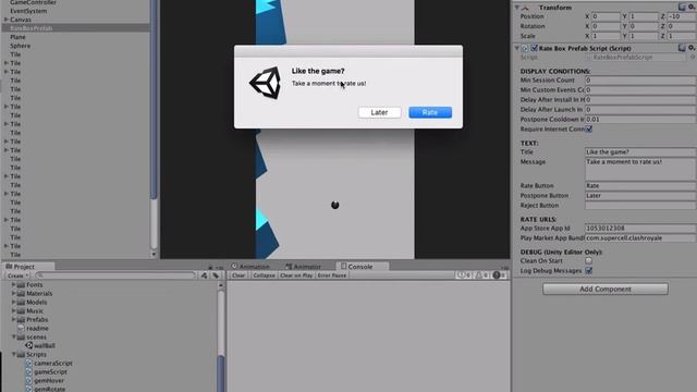 Unity rate tutorial (iOS, Android) смотреть онлайн
