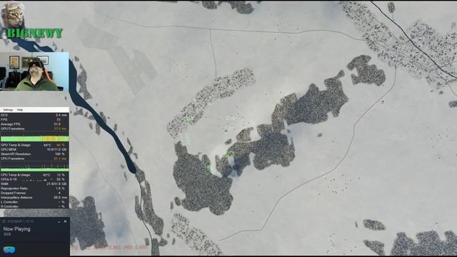 Open Beta DCS World, Reverb G2 steamVR 100% WMR 60hz frame rate test, single player смотреть онлайн