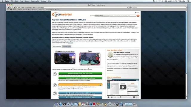 Play Guild Wars on Mac with CrossOver Games! смотреть онлайн