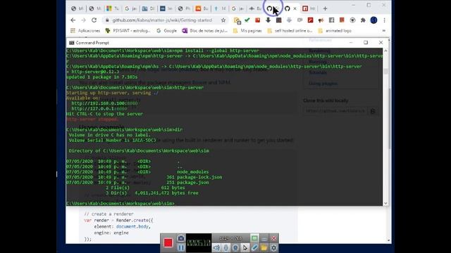 Un Aloha mundo con el simulador de fisica 2d Matter.js смотреть онлайн