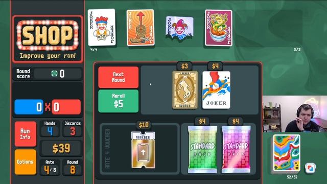 Balatro | Episode 29 | Painted Deck | Green Chip Stake | LetsDoTheJawn distracts everyone! смотреть онлайн