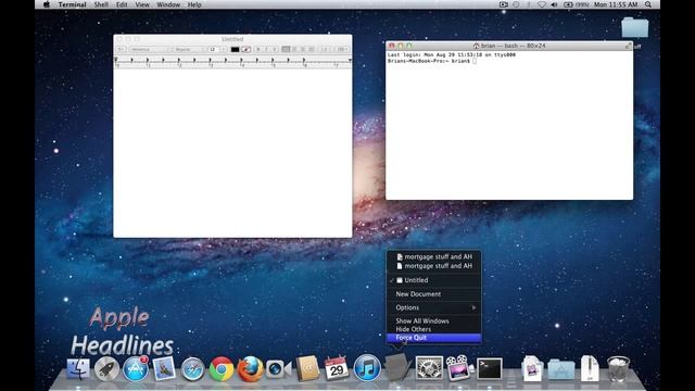 Four ways to Force Quit and kill a freezing application in Mac OS X Lion смотреть онлайн