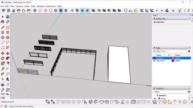 "MAJ Rail" V1.0.5. Sketchup Plugin to create Rails and Fences. смотреть онлайн