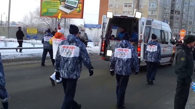 Олимпийский огонь в Омске